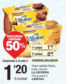 Oferta de La Lechera - Yogur Galleta Maria, Trufa O Turron por 1,59€ en SPAR Fragadis