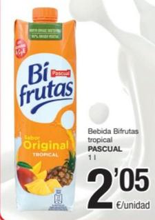 Oferta de Pascual - Bebida Bifrutas Tropical por 2,05€ en SPAR Fragadis