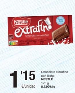 Oferta de Nestlé - Chocolate Extrafino Con Leche por 1,15€ en SPAR Fragadis