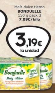 Oferta de Bonduelle - Maíz Dulce por 3,19€ en SPAR Fragadis