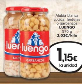 Oferta de Luengo - Alubia Blanca Cocida, Lentejas O Garbanzos por 1,15€ en SPAR Fragadis
