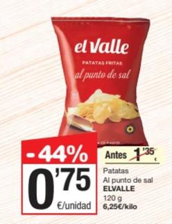 Oferta de El Valle - Patatas Al Punto De Sal por 0,75€ en SPAR Fragadis