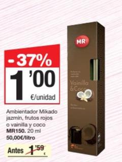 Oferta de Mikado  - Ambientador Jazmin Frutos Rojos o Vainilla y Coco  por 1€ en SPAR Fragadis