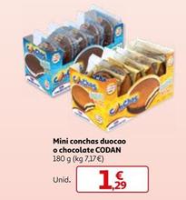 Oferta de Codan - Mini Conchas Duocao O Chocolate por 1,29€ en Alcampo