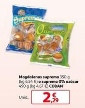 Oferta de Codan - Magdalenas Suprema O Suprema 0% Azúcar por 2,29€ en Alcampo