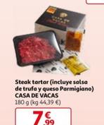 Oferta de Casa De Vacas - Steak Tartar (Incluye Salsa De Trufa Y Queso Parmigiano)  por 7,99€ en Alcampo
