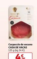 Oferta de Casa De Vacas - Carpaccio De Vacuno  por 4,25€ en Alcampo