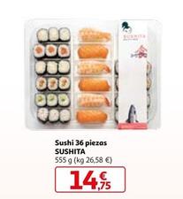 Oferta de Sushita - Sushi 36 Piezas por 14,75€ en Alcampo