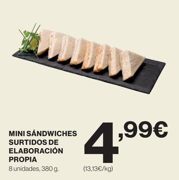 Oferta de Sandwiches por 4,99€ en El Corte Inglés