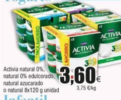 Oferta de Activia natural por 3,6€ en Froiz