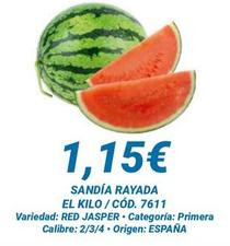 Oferta de Sandía por 1,15€ en Dialsur Cash & Carry