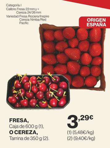 Oferta de Fresas por 3,29€ en Supercor Exprés