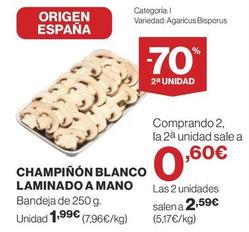 Oferta de Champinon Blanco Laminado A Mano por 1,99€ en Supercor Exprés