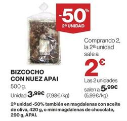 Oferta de Bizcocho Con Nuez Apai por 3,99€ en Supercor Exprés