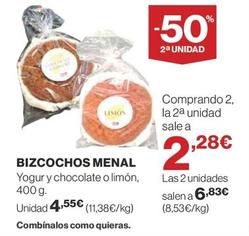 Oferta de Menal - Bizcochos por 4,55€ en Supercor Exprés