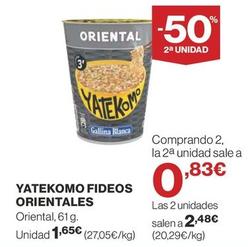 Oferta de Yatekomo - Fideos Orientales por 1,65€ en Supercor Exprés