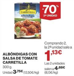 Oferta de Carretilla - Albóndigas Con Salsa De Tomate por 3,75€ en Supercor Exprés