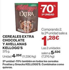 Oferta de Kellogg's - Cereales Extra Chocolate Y Avellanas por 4,25€ en Supercor Exprés