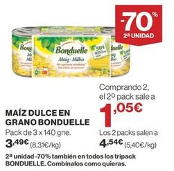 Oferta de Bonduelle - Maíz Dulce En Grano por 3,49€ en Supercor Exprés