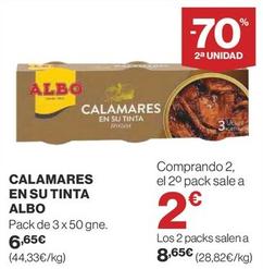Oferta de Albo - Calamares En Su Tinta por 6,65€ en Supercor Exprés