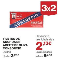 Oferta de Consorcio - Filetes De Anchoa En Aceite De Oliva por 3,2€ en Supercor Exprés