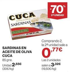 Oferta de Cuca - Sardinas En Aceite De Oliva por 2,55€ en Supercor Exprés