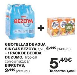 Oferta de Bezoya - 6 Botellas De Agua Sin Gas por 5,49€ en Supercor Exprés
