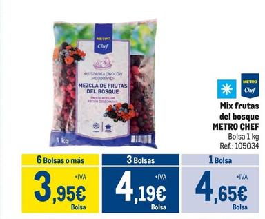 Oferta de Metro Chef - Mix Frutas Del Bosque por 4,65€ en Makro