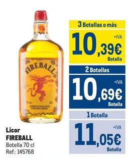 Oferta de Fireball - Licor  por 11,05€ en Makro