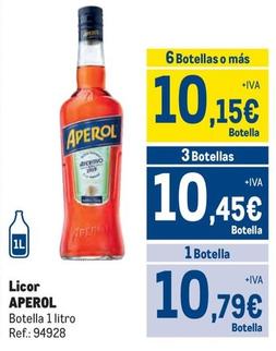 Oferta de Aperol - Licor por 10,79€ en Makro