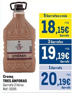 Oferta de Tres Ánforas - Crema por 20,19€ en Makro