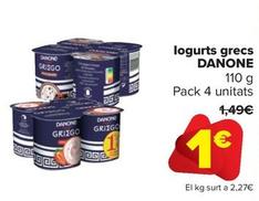 Oferta de Yogur griego por 1€ en Carrefour Market
