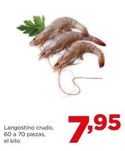 Oferta de Langostino Crudo, 60 A 70 Piezas por 7,95€ en Alimerka