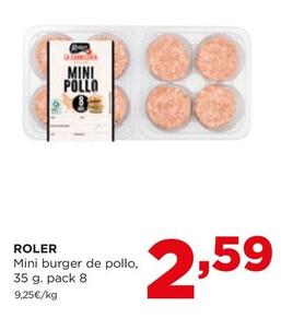 Oferta de Roler - Mini Burger De Pollo por 2,59€ en Alimerka