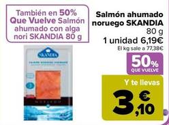 Oferta de Skandia - Salmón Ahumado Noruego  por 6,19€ en Carrefour