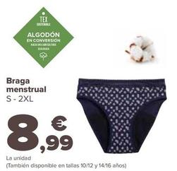 Oferta de Braga  Menstrual por 8,99€ en Carrefour