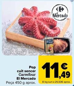 Oferta de Carrefour - Pulpo Cocido Entero El Mercado por 11,49€ en Carrefour