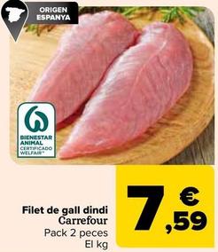 Oferta de Carrefour - Solomillo De Pavo  por 7,59€ en Carrefour
