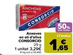 Oferta de Consorcio - Anchoas  En Aceite De Oliva  por 3,29€ en Carrefour