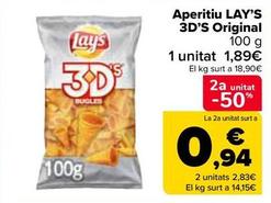 Oferta de Lay’s - Aperitivo 3D’s Original por 1,89€ en Carrefour