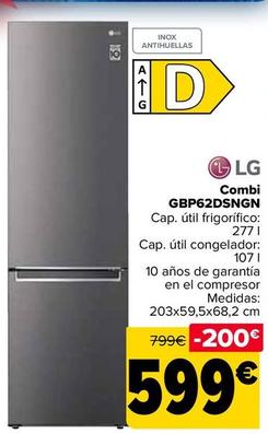 Oferta de LG - Combi Gbp62Dsngn por 599€ en Carrefour