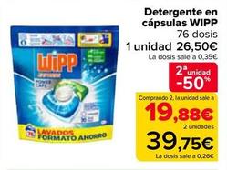 Oferta de Wipp - Detergente En Cápsulas  por 26,5€ en Carrefour