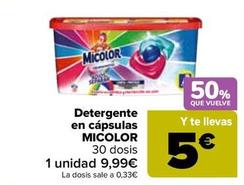 Oferta de Micolor - Detergente  En Cápsulas   por 9,99€ en Carrefour
