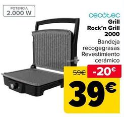 Oferta de Cecotec - Grill  Rock’n Grill  2000 por 39€ en Carrefour