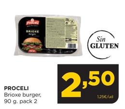 Oferta de Proceli - Brioxe Burger por 2,5€ en Alimerka
