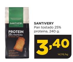 Oferta de Santiveri - Pan Tostado 25% Proteina por 3,4€ en Alimerka