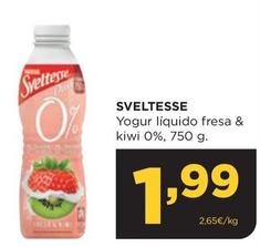 Oferta de Nestlé - Yogur Líquido Fresa & Kiwi 0% por 1,99€ en Alimerka