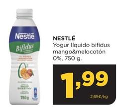 Oferta de Nestlé - Yogur Líquido Bifidus Mango&melocotón 0%, por 1,99€ en Alimerka