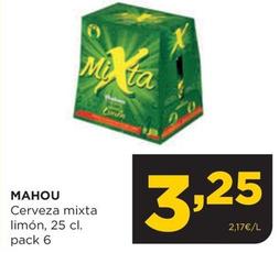 Oferta de Mahou - Cerveza Mixta Limón por 3,25€ en Alimerka