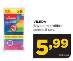 Oferta de Vileda - Bayeta Microfibra Colors, 8 Uds. por 5,99€ en Alimerka